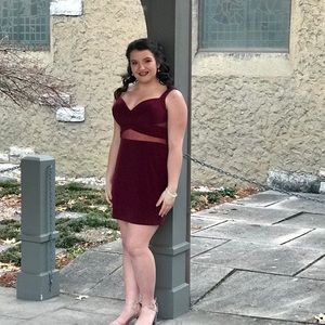 Burgundy Cocktail Dress-Worn Once